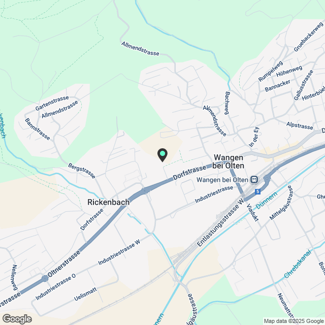 Neubauprojekt "Im Rickenbacherfeld" in Wangen bei Olten - Karte
