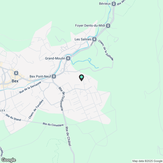 Bex: helles 2,5-Zimmer-Wohnung in einer ruhigen Nachbarschaft zu vermieten - Karte