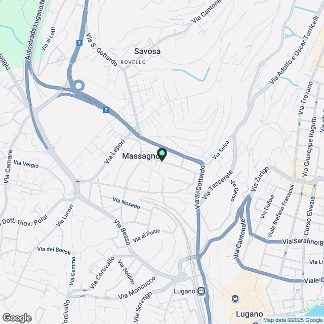 Massagno: Eingerichtete 2.5-Zimmer-Wohnung - Karte