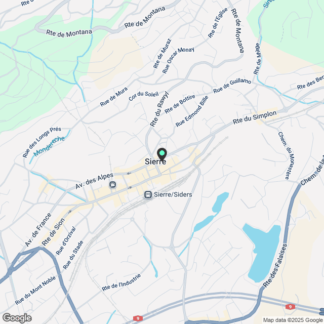 WOHNUNG 2.5 SCHLAFZIMMER ZU VERMIETEN IM ZENTRUM VON SIERRE - Karte