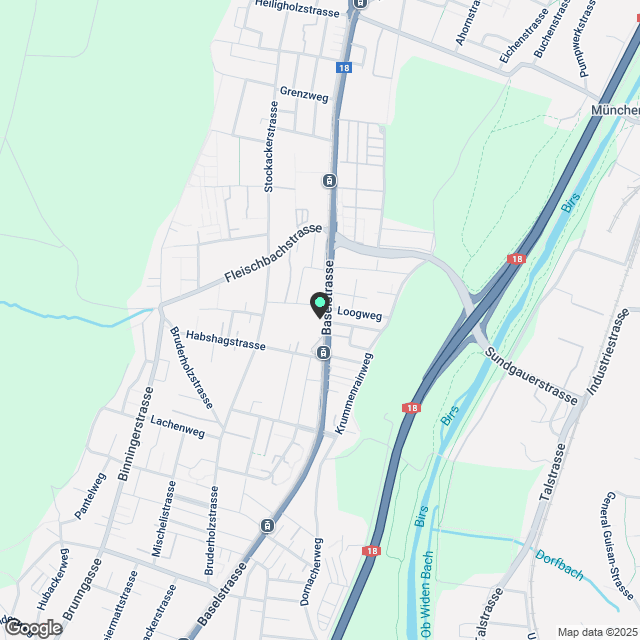Moderne attraktive 2.5-Zimmer-Wohnung in Reinach - mit Balkon & eigenem Waschturm - Karte