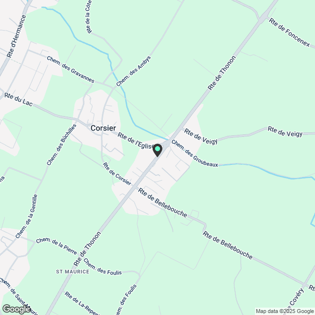 Helles 3-Zimmer-Wohnung mit Terrasse in Corsier - Karte