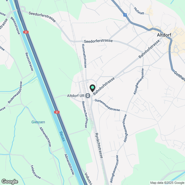 Charmante 3.5-Zimmer-Wohnung am Bahnhofplatz in Altdorf - Karte