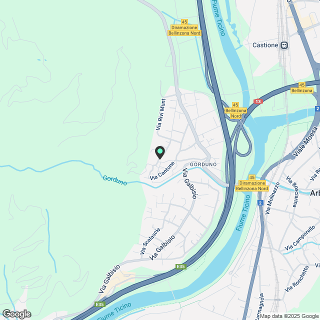 Neue 3.5-Zimmer-Wohnungen in Gorduno - Karte