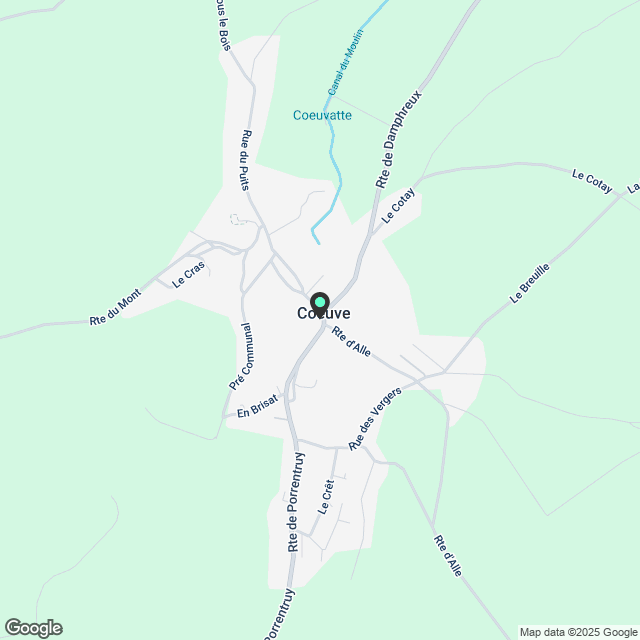 Neue 2.5-Zimmer-Wohnung in Coeuve - Karte