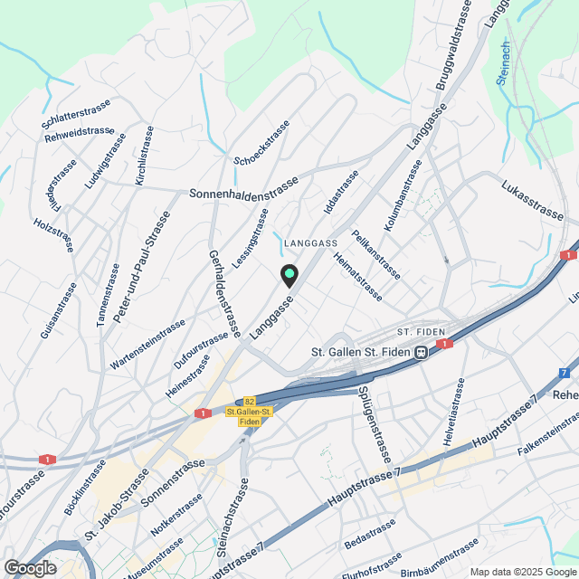 Kernsanierte 3.5-Zimmer-Wohnung mit modernem Ausbau in St. Gallen - Karte