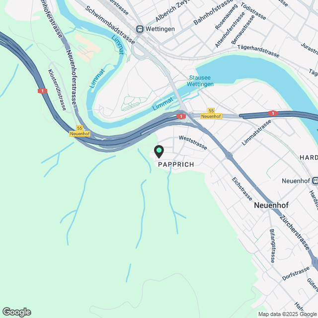 Erstbezug Moderne 4.5-Zimmerwohnung an ruhiger Lage in Neuenhof - Karte