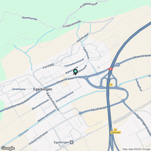 Moderne 3.5 - 4.5 Zimmer-Neubau-Wohnung mit Kamin und Balkon in Egerkingen (Erstbezug) - Karte
