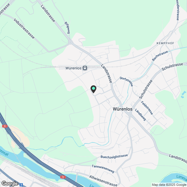 Erstbezug-Neubauwohnungen stadtnah in der ländlichen Gemeinde Würenlos - Karte