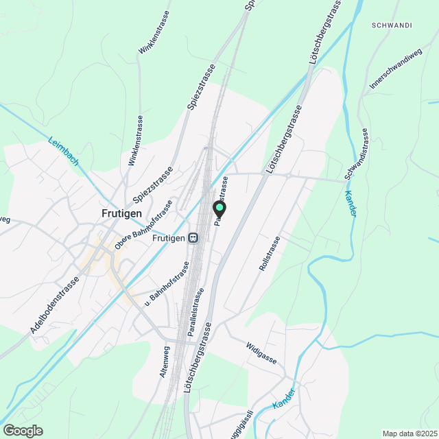 Moderne 4.5-Zimmer-Dachwohnung mit Bergblick in Frutigen - Karte