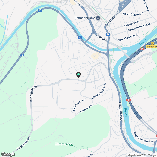 Moderne 1-Zimmer-Wohnung in Luzern zu vermieten - Karte