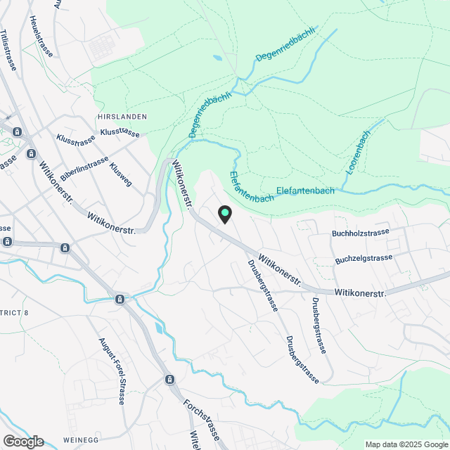 Moderne 3.5-Zimmer-Gartenwohnung, ink Bastelraum und Parkplatz in ruhiger Lage Zürich Witikon - Karte