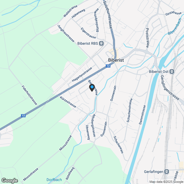 Exklusive 4.5 Zimmer-Gartenwohnung in Biberist - Karte