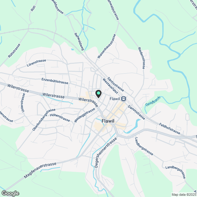 Moderne 4.5-Zimmer-Wohnung im Herzen des Flawiler Stickerquartiers - Karte