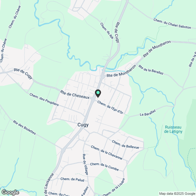 Mansardenwohnung 2.5 Zimmer neu mit Garage in Cugy VD - Karte