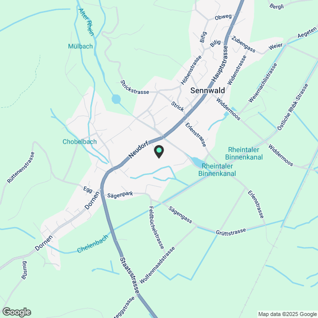 Exklusive 3.5-Zimmer-Neubauwohnung mit unverbaubarer Aussicht und 21 m² Sonnenterrasse in Sennwald - Karte