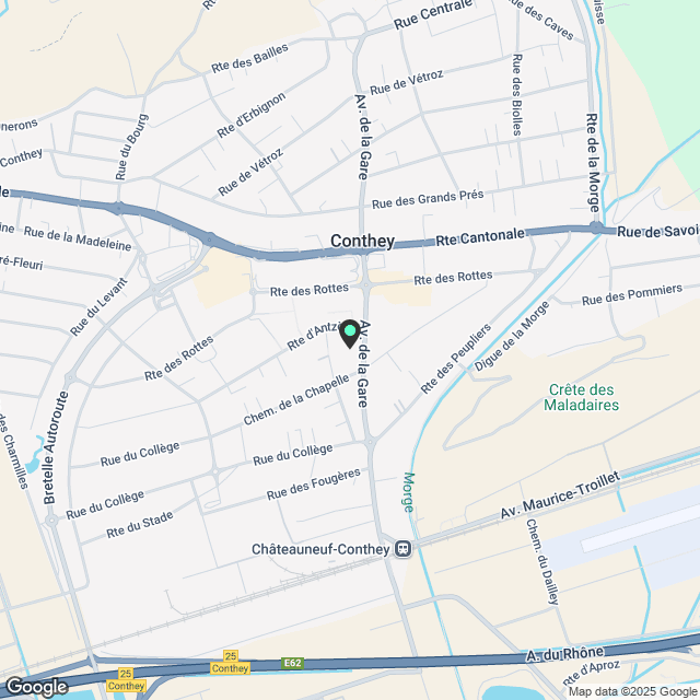 Zu vermieten wunderschönes 2,5-Zimmer-Apartment, Conthey - Karte