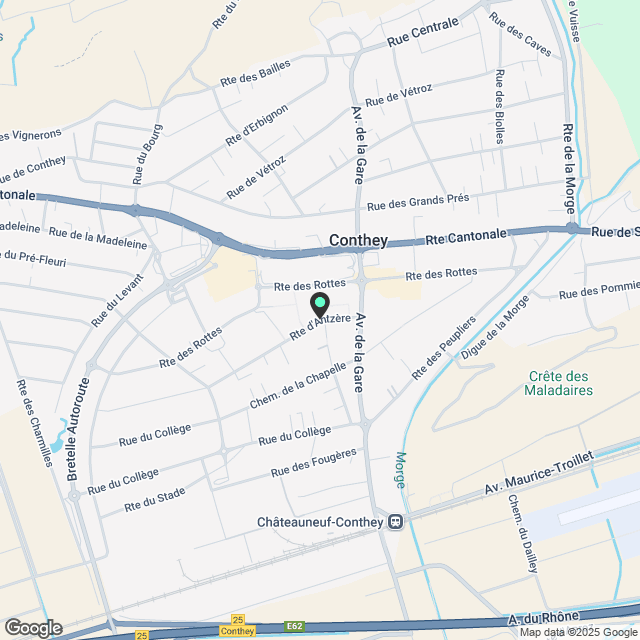 Moderne 1,5-Zimmer-Studio mit Balkon in Conthey - Karte