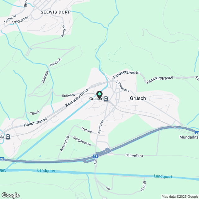 Loft-Wohnung / 2.5-Zimmer, 98 m2, in der Mühle Grüsch - Karte