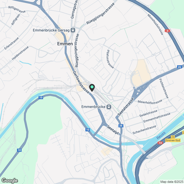 3.5-Zimmerwohnung Central Süd, Emmenbrücke - Karte