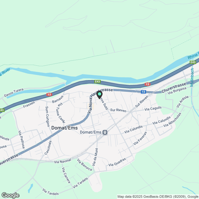 Betreutes Wohnen in der Residenza Ensemen in Domat/Ems - Karte