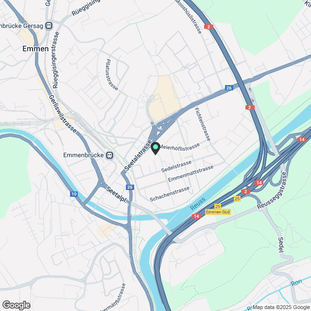 Moderne 3,5-Zimmer-Wohnung mit Bergblick in Emmenbrücke - Karte
