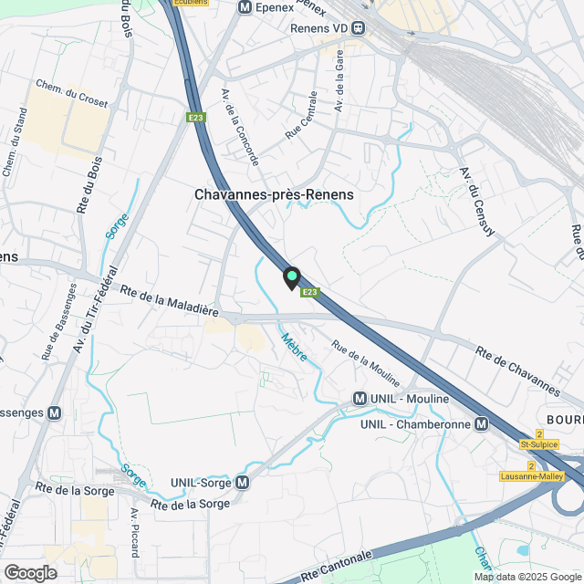 Schönes 3.5-Zimmer-Möbelhaus zur Miete in Chavannes-près-Renens - Karte