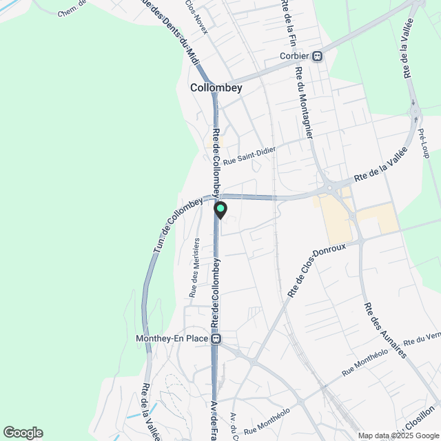 COLLOMBEY-MURAZ; WUNDERSCHÖNE NEUE ZEITGENÖSSISCHE WOHNUNG - - Karte