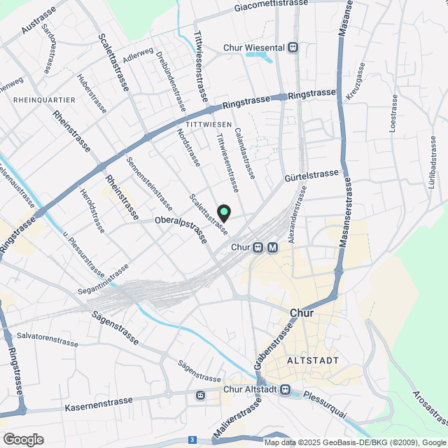 moderne 2.5-Zi-Whg. mit Loggia und Bergsicht nahe Bahnhof - Karte
