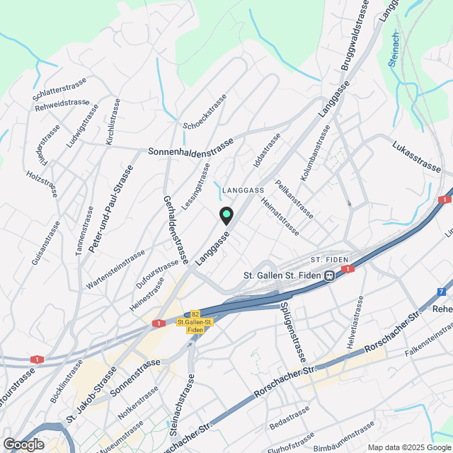 Kernsanierte 2.5-Zimmer-Wohnung mit modernem Ausbau in St. Gallen - Karte