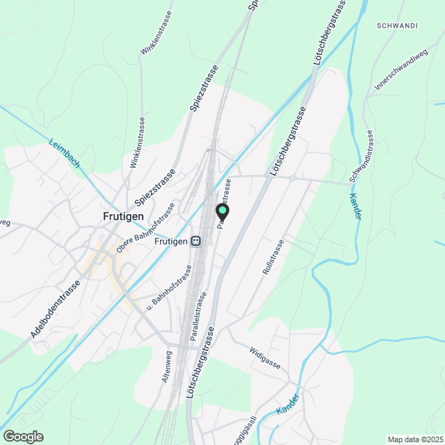 Moderne 2.5-Zimmer-Dachwohnung mit Bergblick in Frutigen - Karte