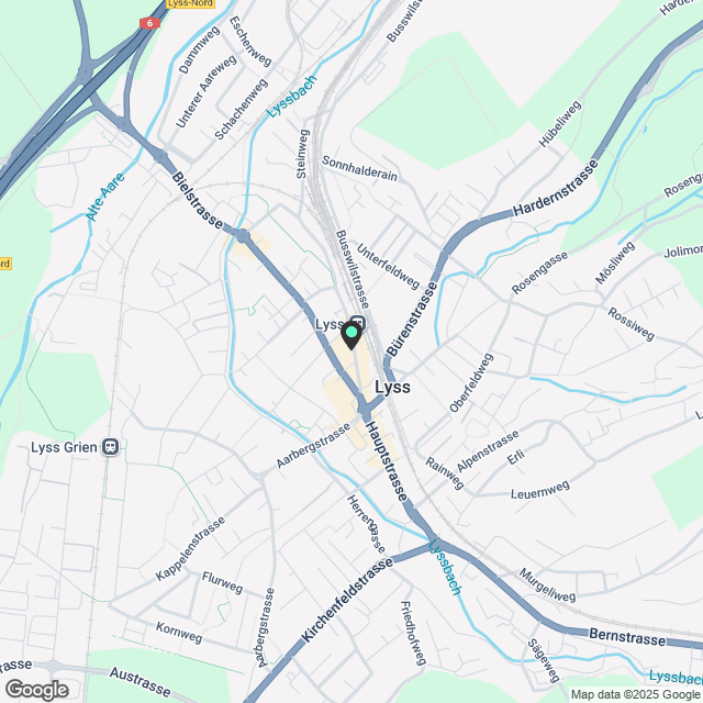 Erstvermietung im Herzen von Lyss - Karte