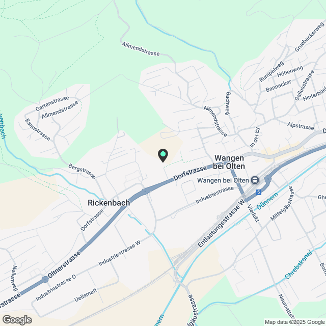 Neubauprojekt "Im Rickenbacherfeld" in Wangen bei Olten - Karte