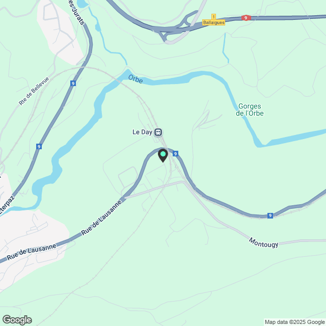Prächtige 2,5-Zimmer-Dachwohnung in Vallorbe - Karte