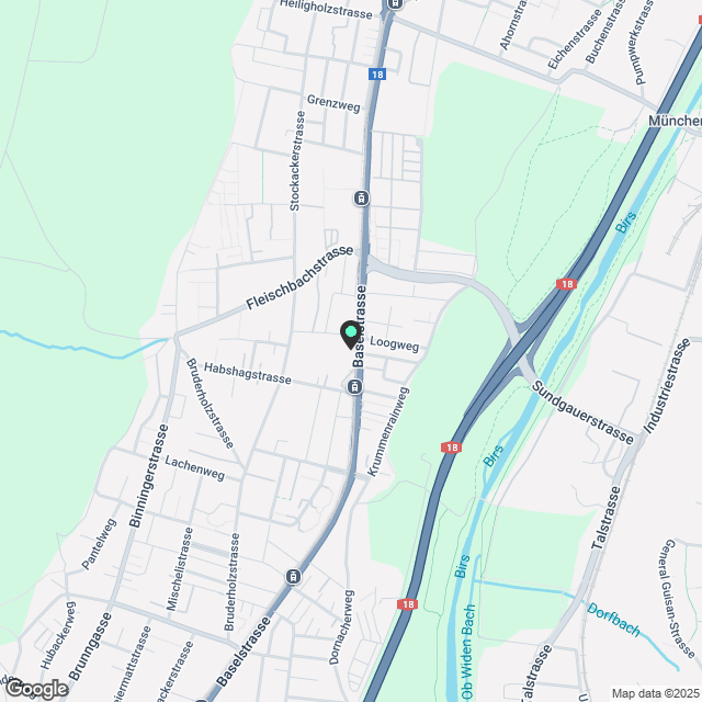 Moderne attraktive 2.5-Zimmer-Wohnung in Reinach - mit Balkon & eigenem Waschturm - Karte