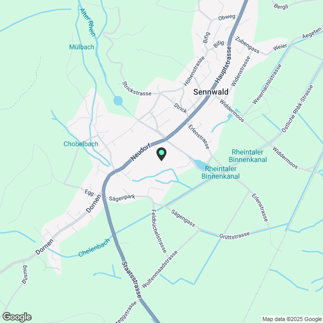 Exklusive 3.5-Zimmer-Neubauwohnung mit unverbaubarer Aussicht und 21 m² Sonnenterrasse in Sennwald - Karte