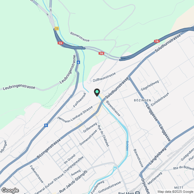 La Colombe in Biel - Karte