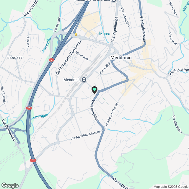 Mendrisio Zentrum: geräumige und raffinierte 2.5-Zimmer-Designwohnung in einer renovierten Villa aus der Gründerzeit - Karte