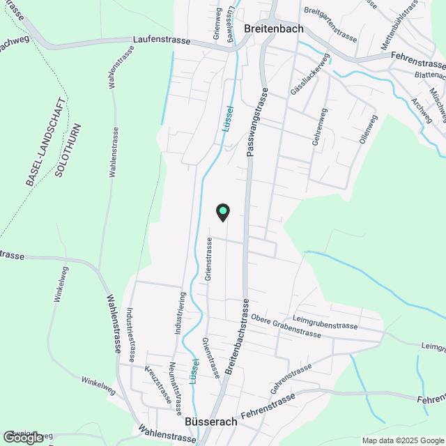 Grosszügige, moderne 3.5 Zimmer-Gartenwohnung im ländlichen Büsserach, nahe Basel. - Karte