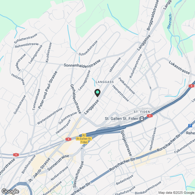 Kernsanierte 1.5-Zimmer-Wohnung mit modernem Ausbau in St. Gallen - Karte