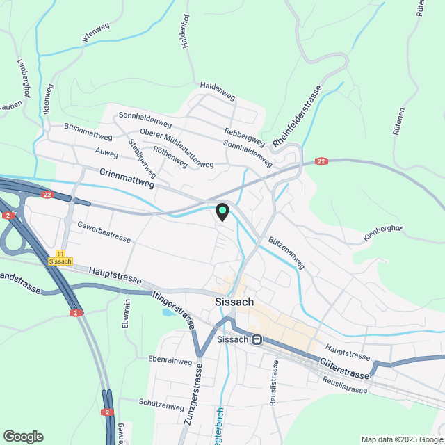 Schöne 4-Zimmer-Maisonette-Wohnung an bester Lage in Sissach - Karte