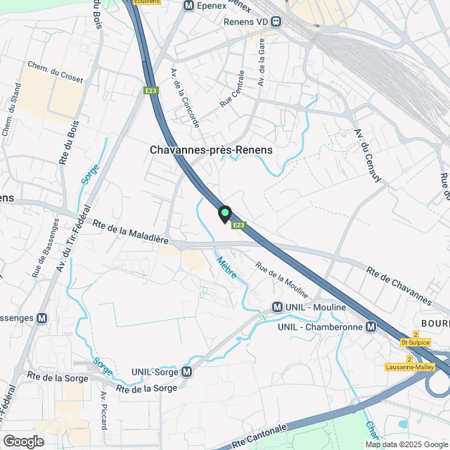 Schönes 3.5-Zimmer-Möbelhaus zur Miete in Chavannes-près-Renens - Karte