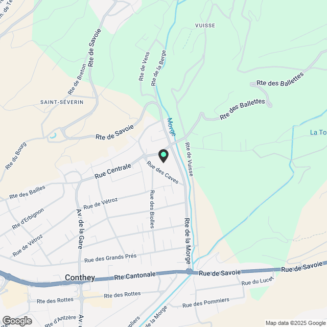 Neue 2,5-Zimmer-Wohnung mit Garage in Conthey - Karte