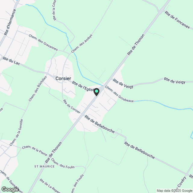 Helles 3-Zimmer-Wohnung mit Terrasse in Corsier - Karte