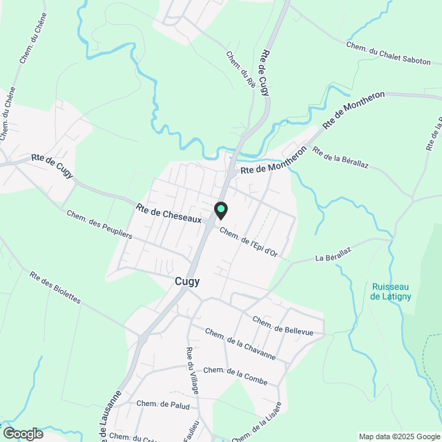 Mansardenwohnung 2.5 Zimmer neu mit Garage in Cugy VD - Karte