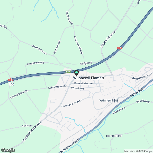 Ihr Wohntraum im Zentrum von Wünnewil - Karte