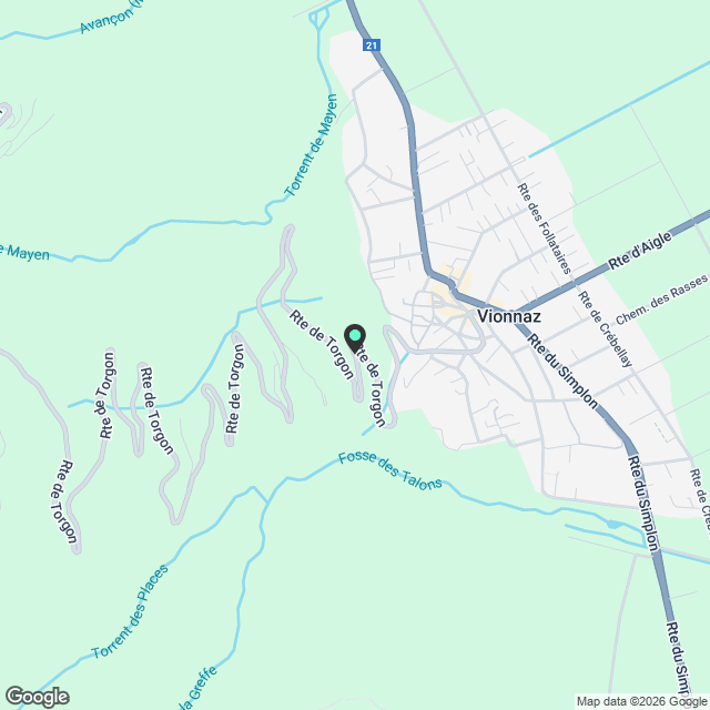 Sublime appartement NEUF de 3,5 pièces au rez avec jardin à louer à Vionnaz (2 places int.) - Karte