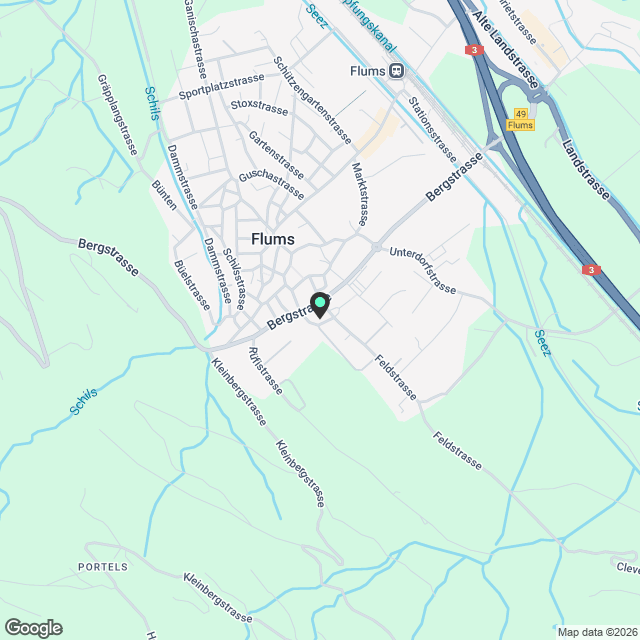 Moderne 2.5-Zimmer-Dachwohnung in Flums mit Aussicht - Karte