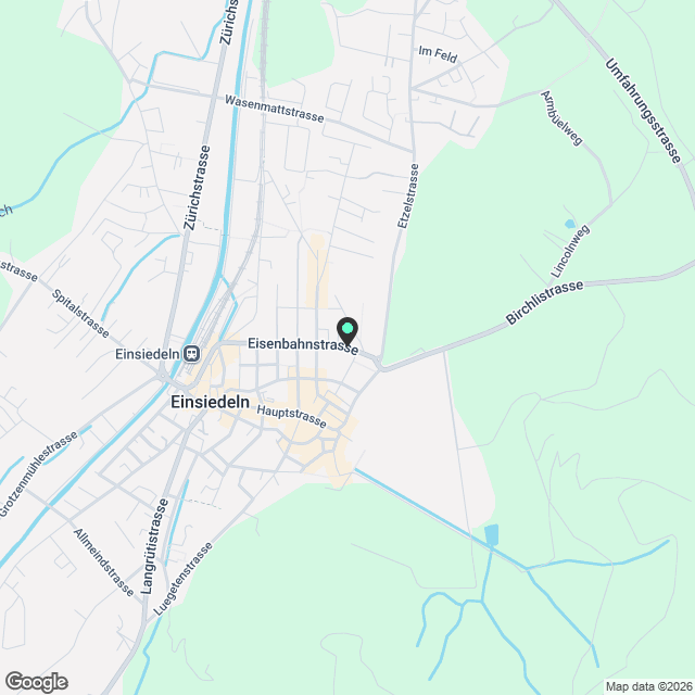 Naturnah und zentral: Moderne 4.5-Zimmer-Dachwohnung in Neubau in Einsiedeln (Erstbezug) - Karte