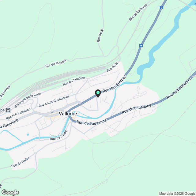 Vallorbe - Chemin des Uttins 3A & B - 2 villas mitoyennes - Karte